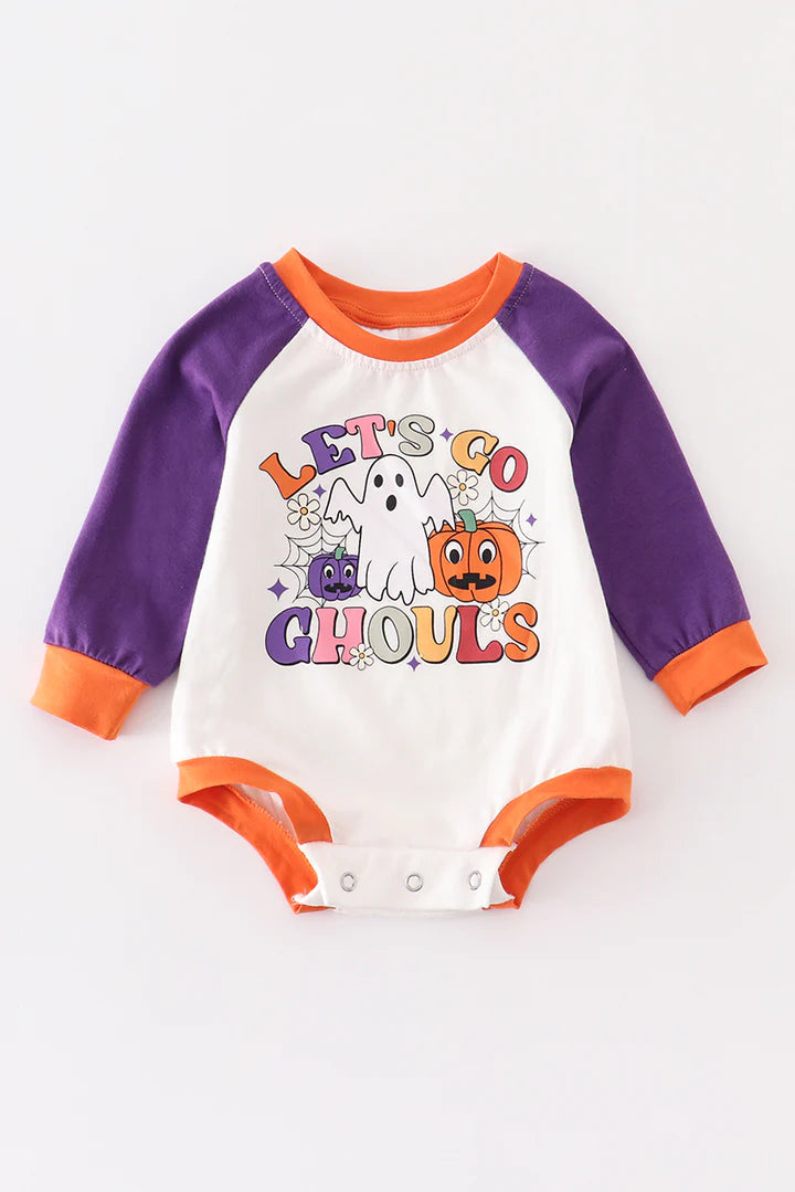 Let's Go Chouls Long Sleeve T-shirt Romper Pre-order 3 MOQ )