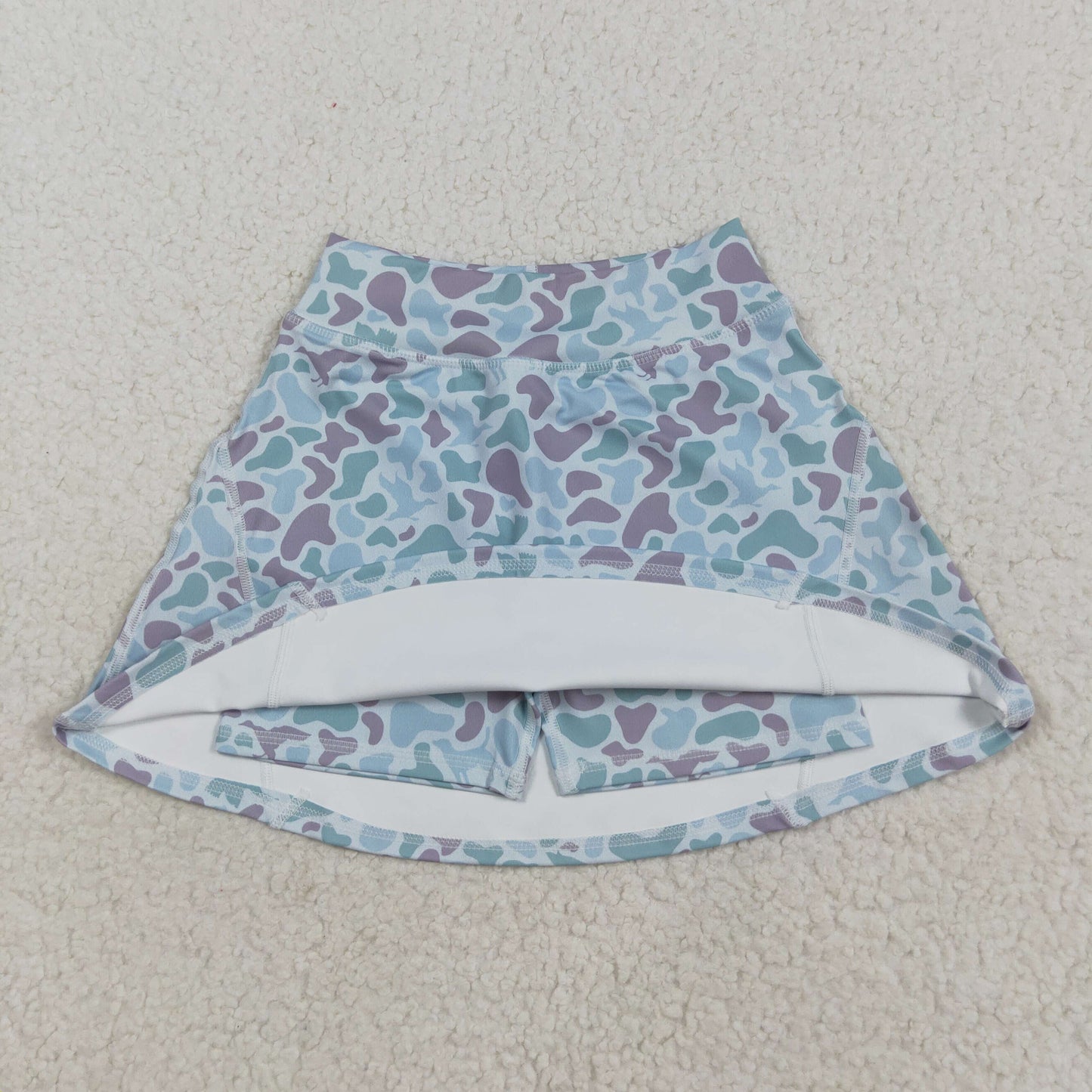 Kids Sibling Girls Grey Hunting Camo Yoga Skort