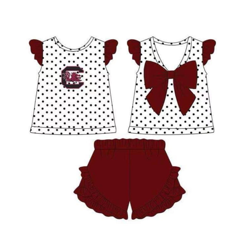 Baby Girls Football Team Ruffle Shorts Set ,Dealine Time : 30 th April