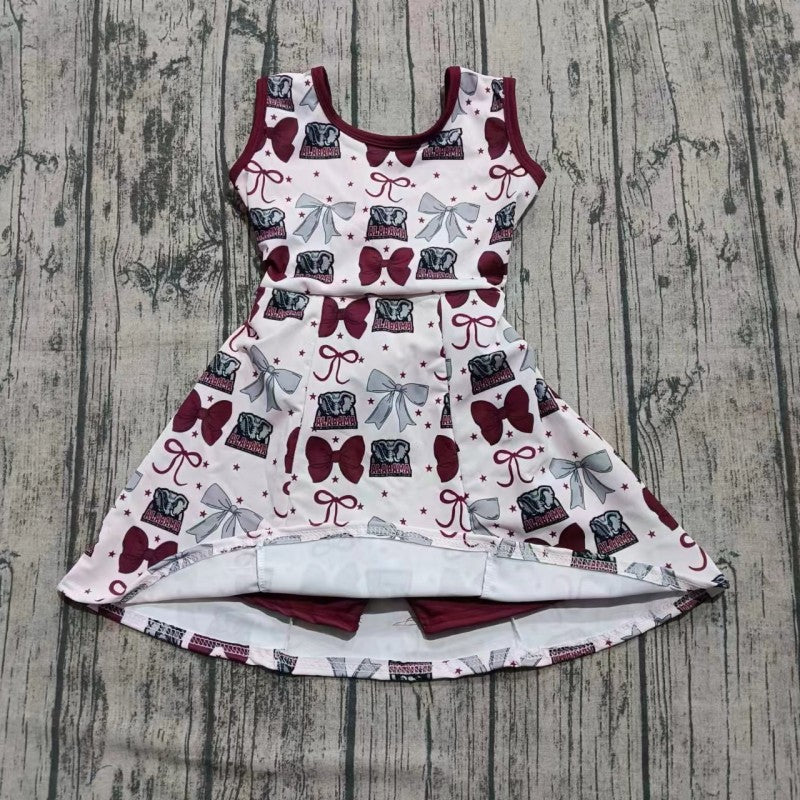Preorder 5 MOQ,Kids Girls Football Alabama Team Active Dress