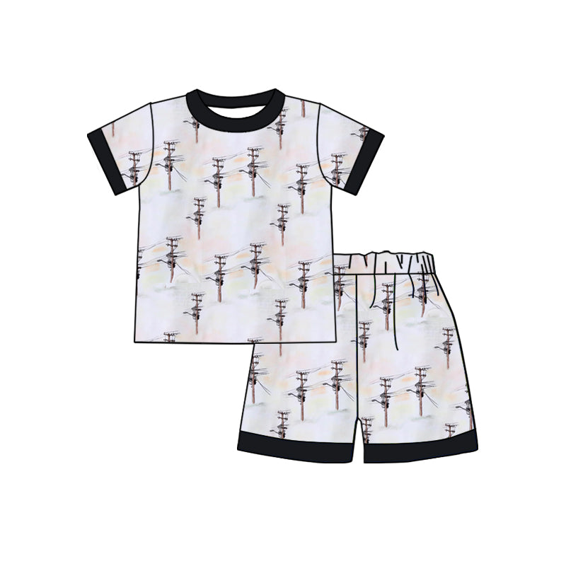 Lineman short sleeves baby kids boys pajamas Deadline :17 th 21