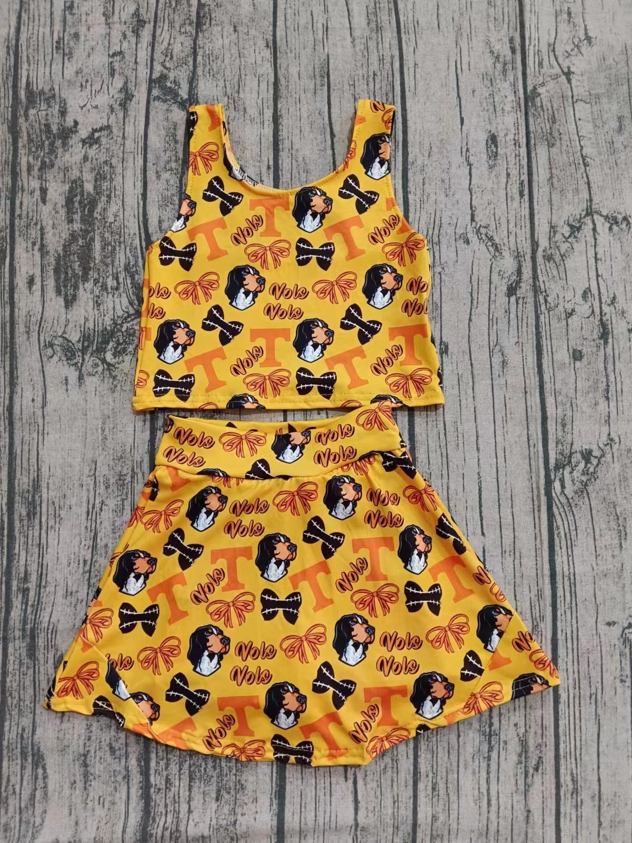 Preorder moq 5 Baby Girls Voles Football Team Active Set