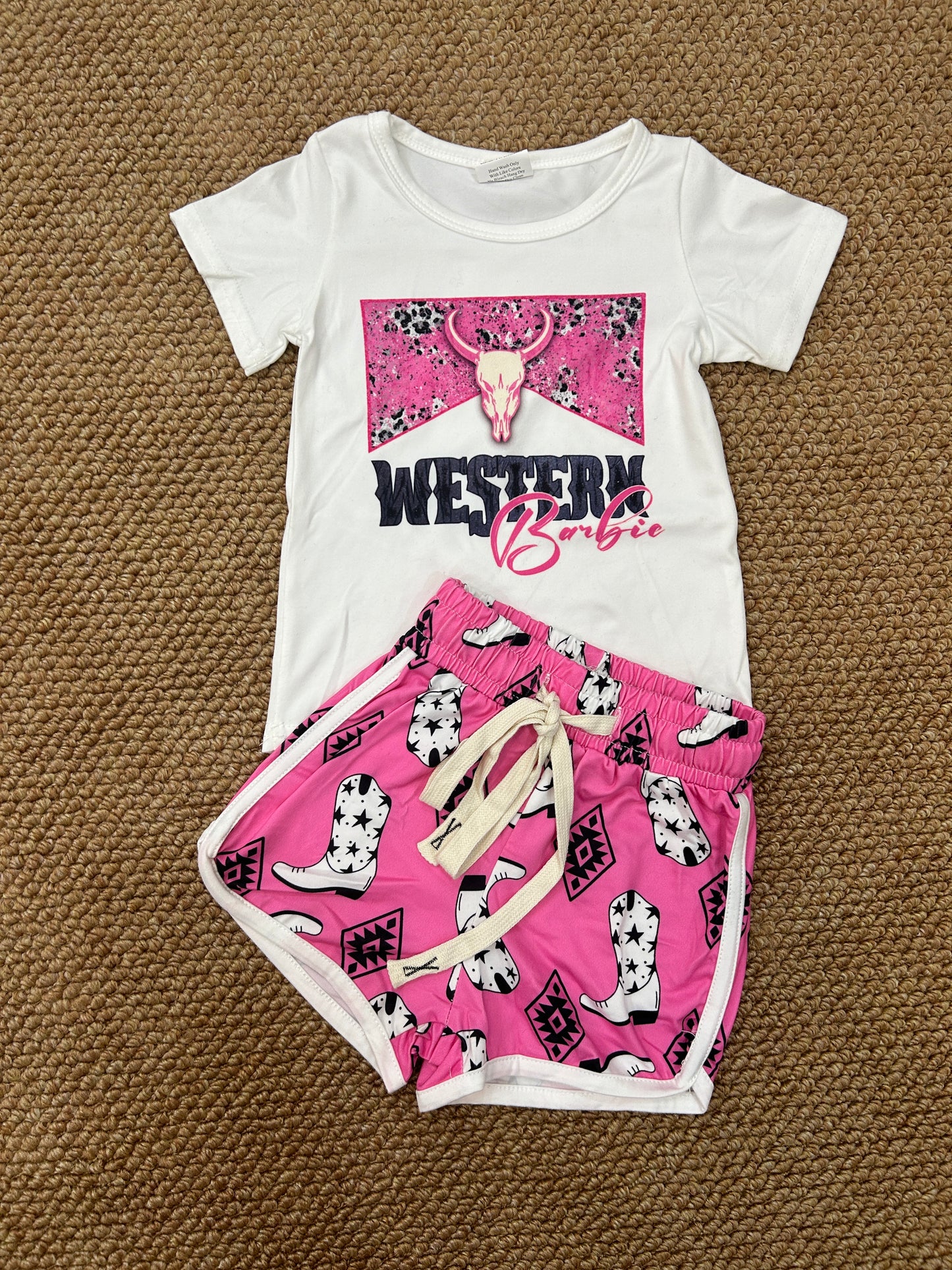 Baby Girls Western Top Mathcing Shorts Outfit