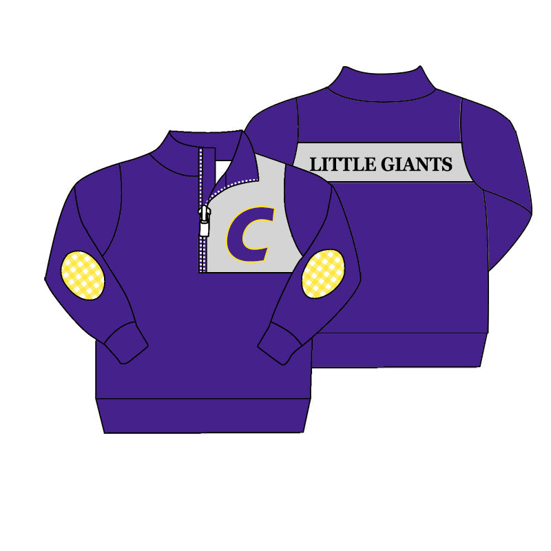 Adult Little Giants Football Team Purple Pullover Top