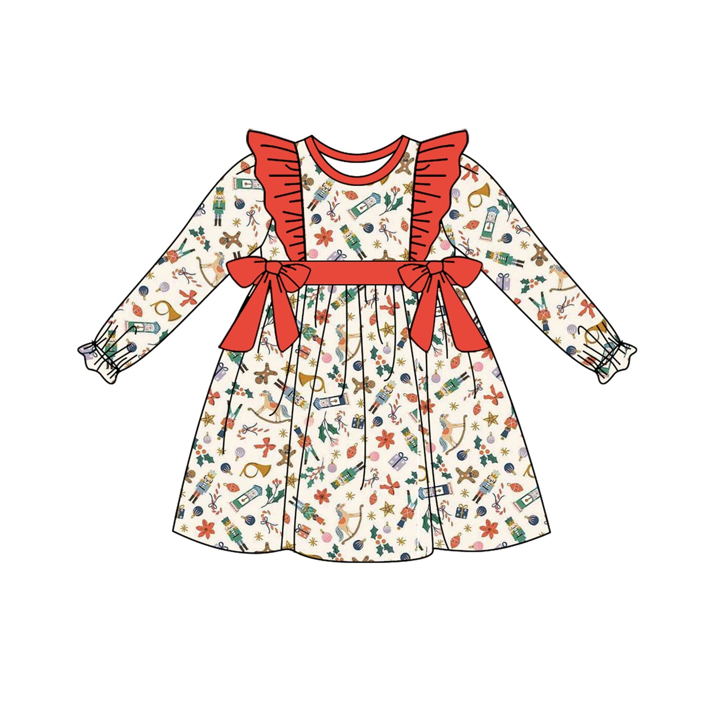 Baby Girls Christmas Party Dress Pre-order 3 MOQ )
