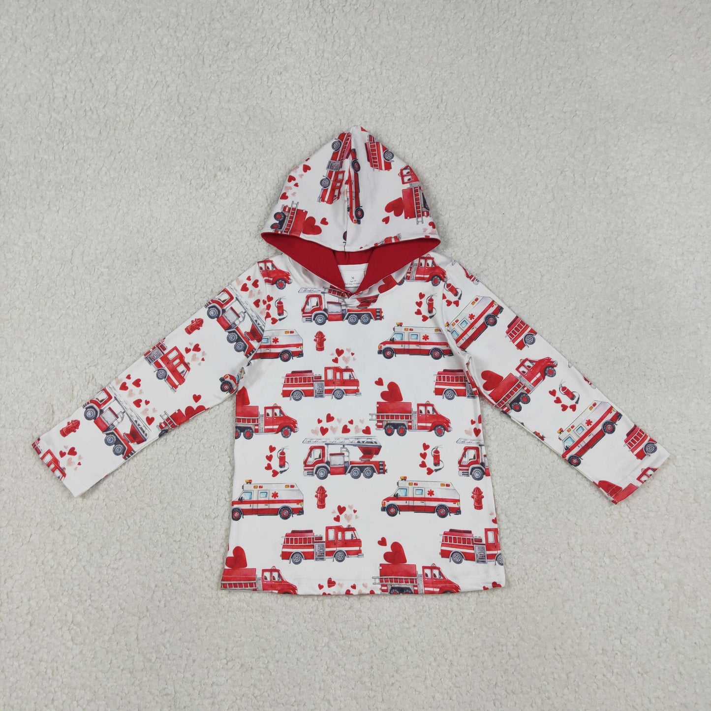 BT1512 Baby Boys Heart ambulance Long Sleeev Hooded