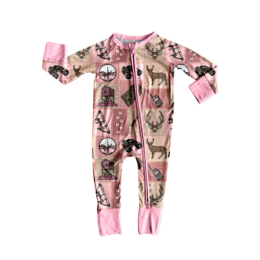 20 MOQ Preorder Baby Girls Hunting Long Sleeve Romper