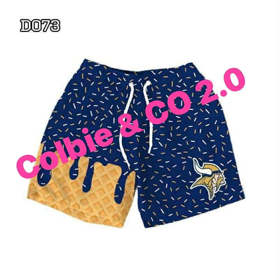 Preorder 5 MOQ Baby Boys Ice Cream Blue Color Shorts Sport Team