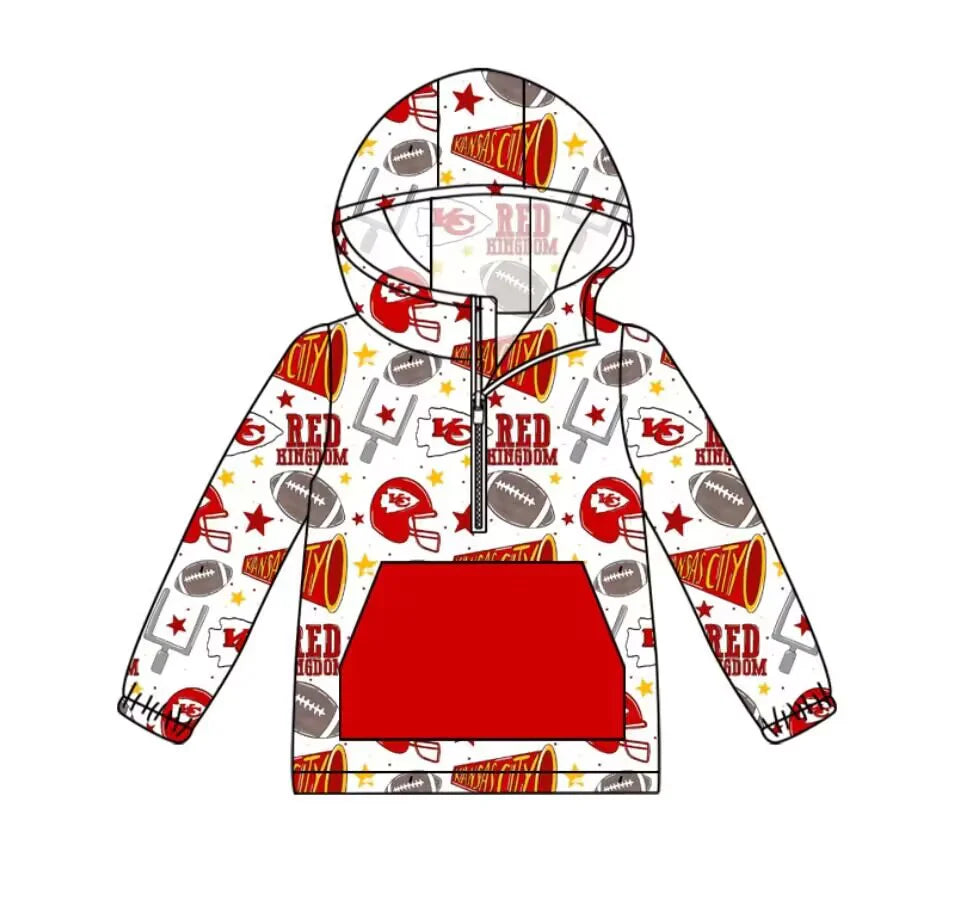 Baby Boys Sport Team KC Red Hoodie Top Preorder 3 MOQ