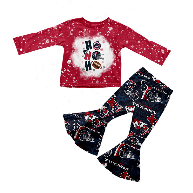 Custom Baby Girls Christmas Football Team Outfit