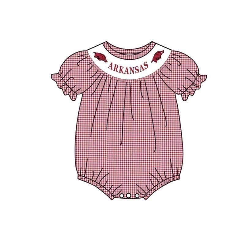 Baby Girls Football Team Arkansas Romper Deadline :29th May