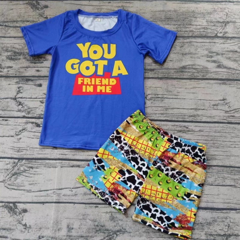 Baby Boys Cartoon Toy Shorts Set Preorder 3 MOQ
