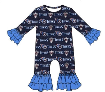 (3MOQ) Baby Girls Sport Team Long Sleeve Zip Romper Preorder