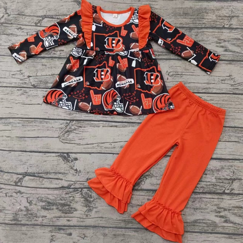 Baby Girls Sport Team Orange Pants Set 5 MOQ Preorder
