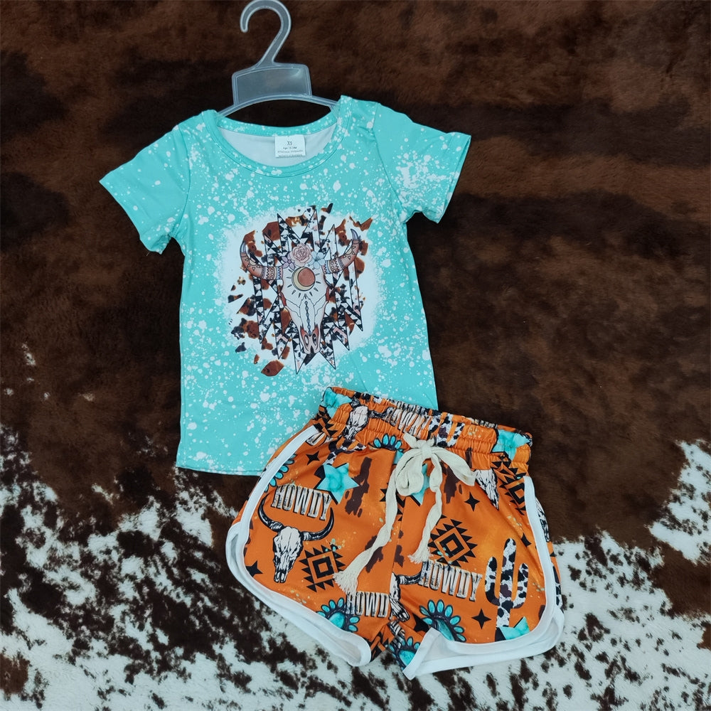 Sibling Baby Girls Wallen Western Shorts Outfit