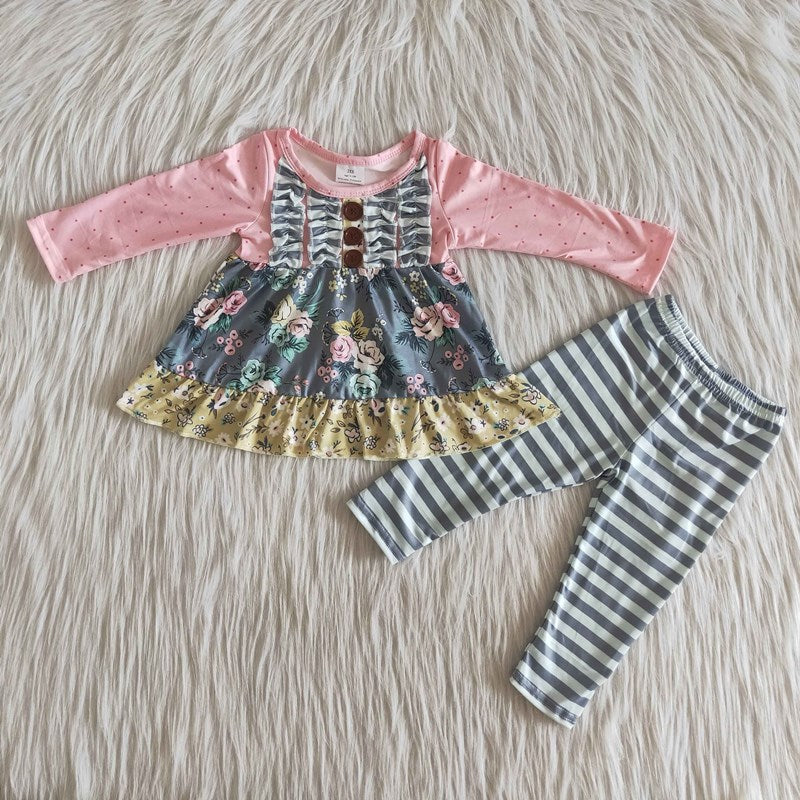 Kids Girls Floral Boutique Outfit
