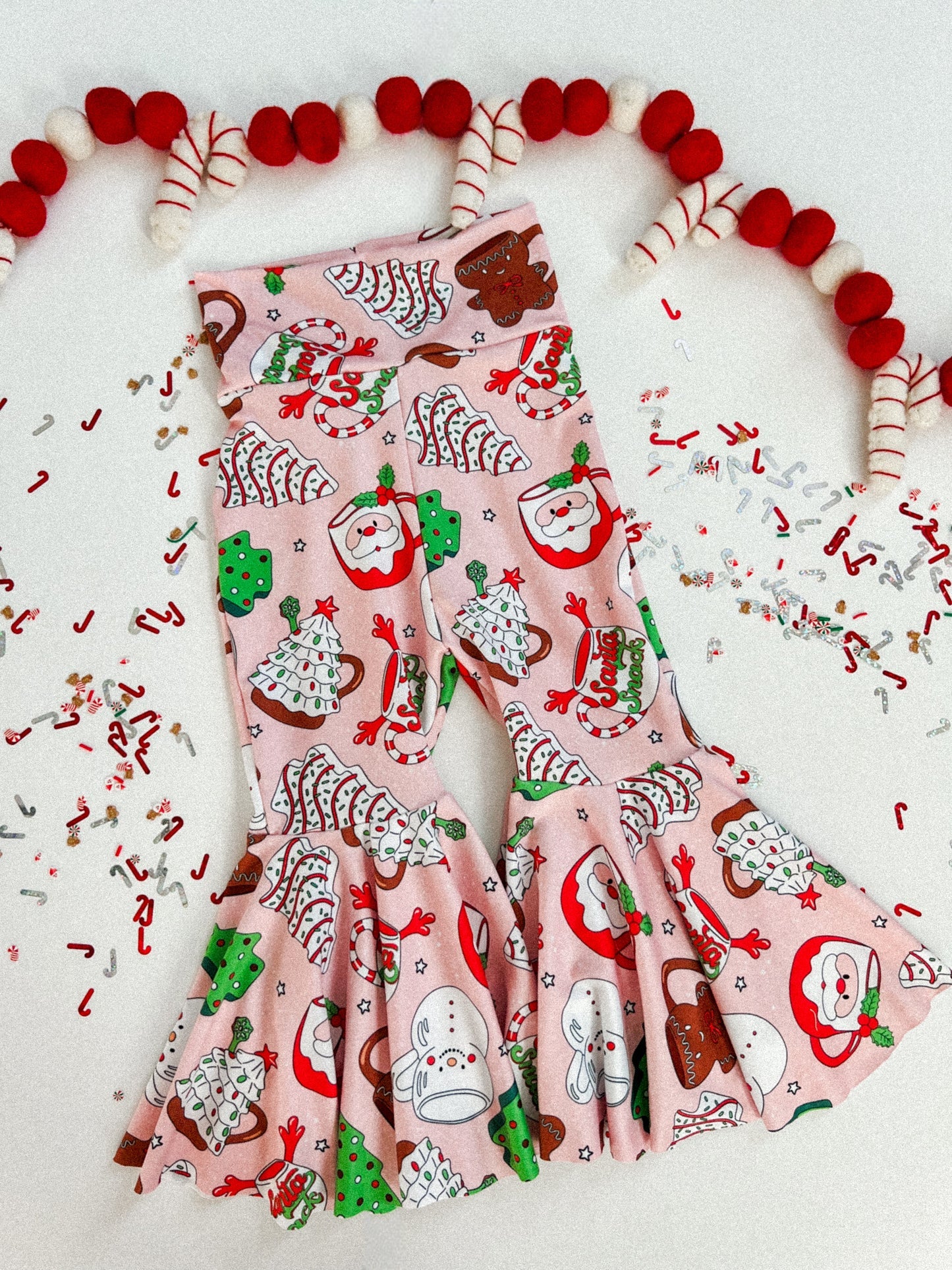 Baby Girls Christmas Tree Cake Bell Botton Pants 5 MOQ Preorder