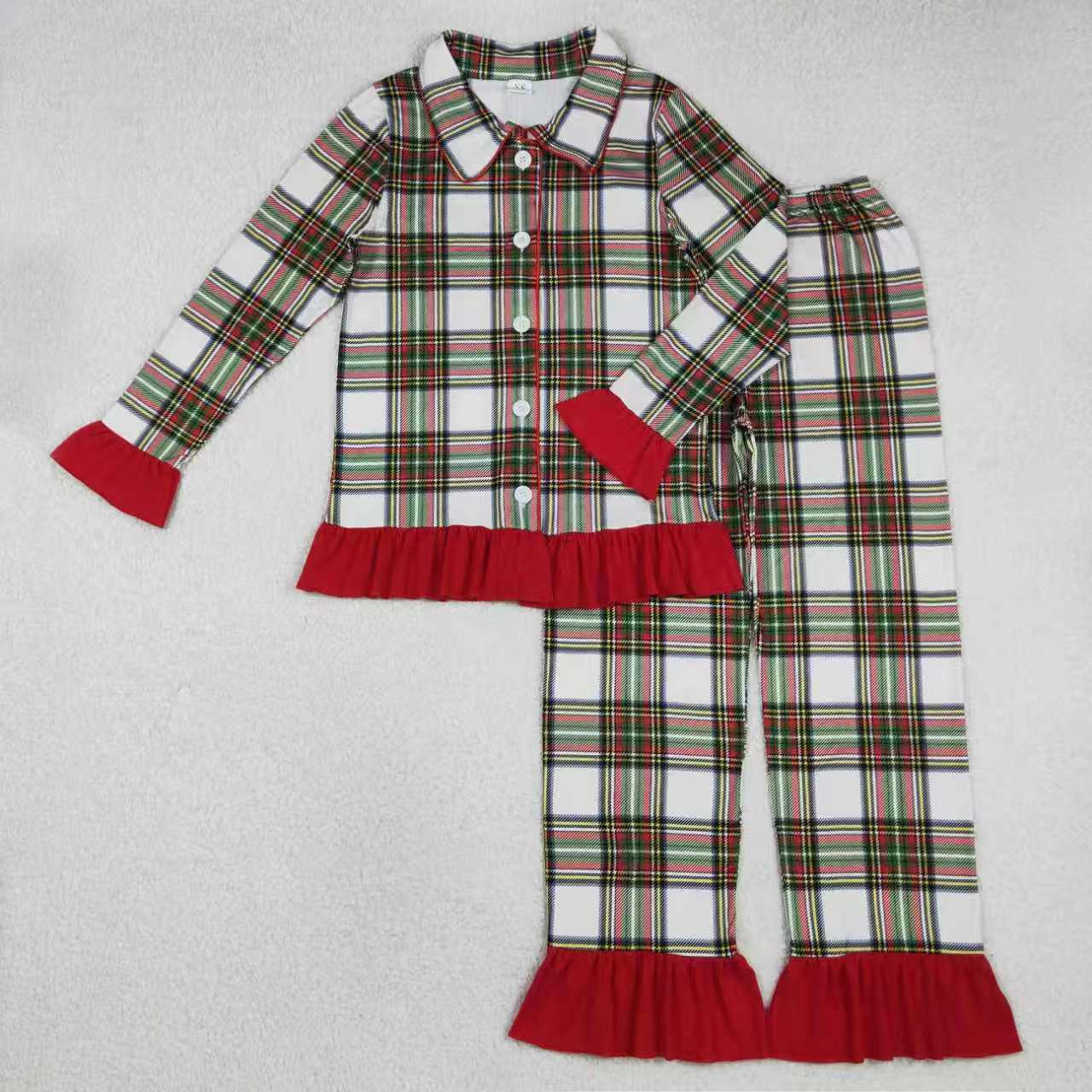 Family Christmas Christmas Green Red Plaid Pajama Set