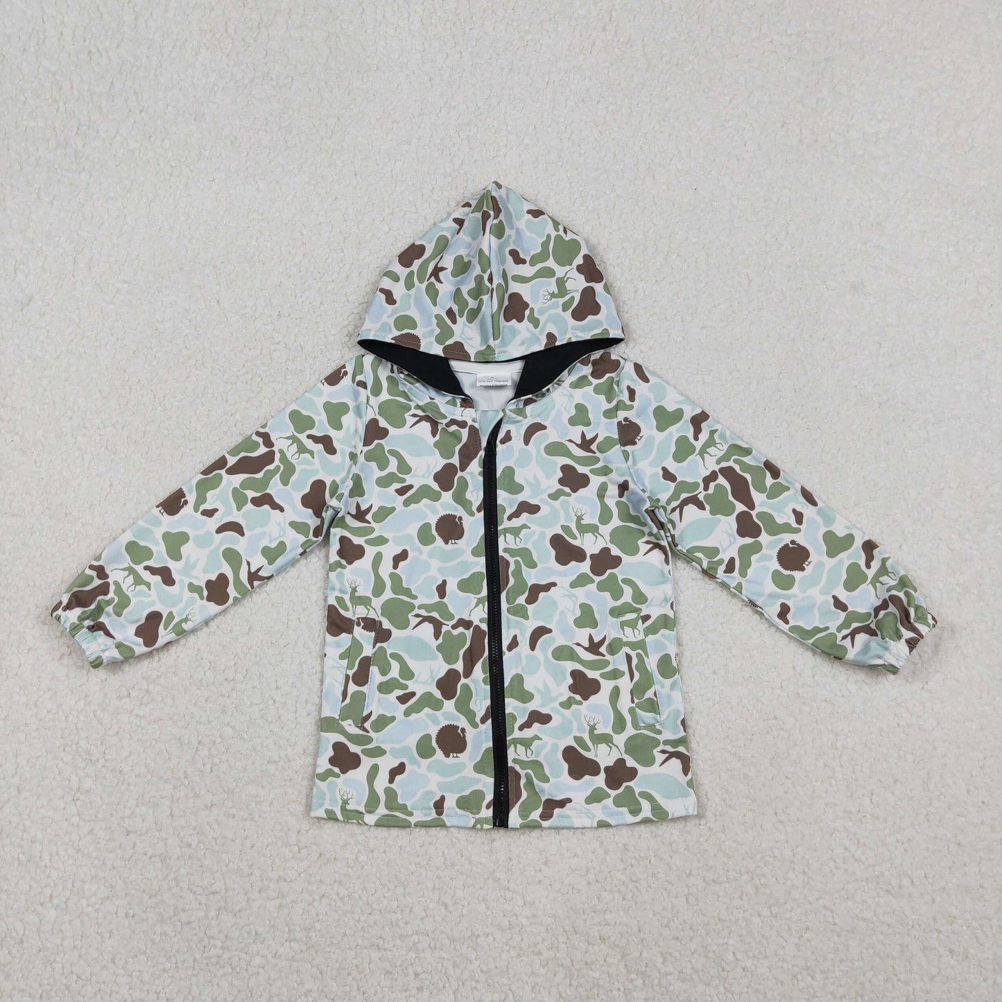 BT1399 Baby Boys Hunting Camo Jacket With Pocket