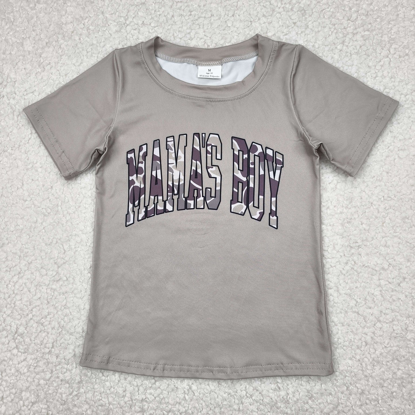 Bay Boys Short Sleeves Camo MAMAS BOY Shirts Top