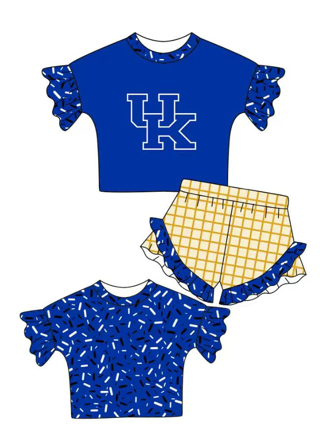 Preorder , 5 MOQ , Baby Girls Sport Team UK Top +Shorts Outfit