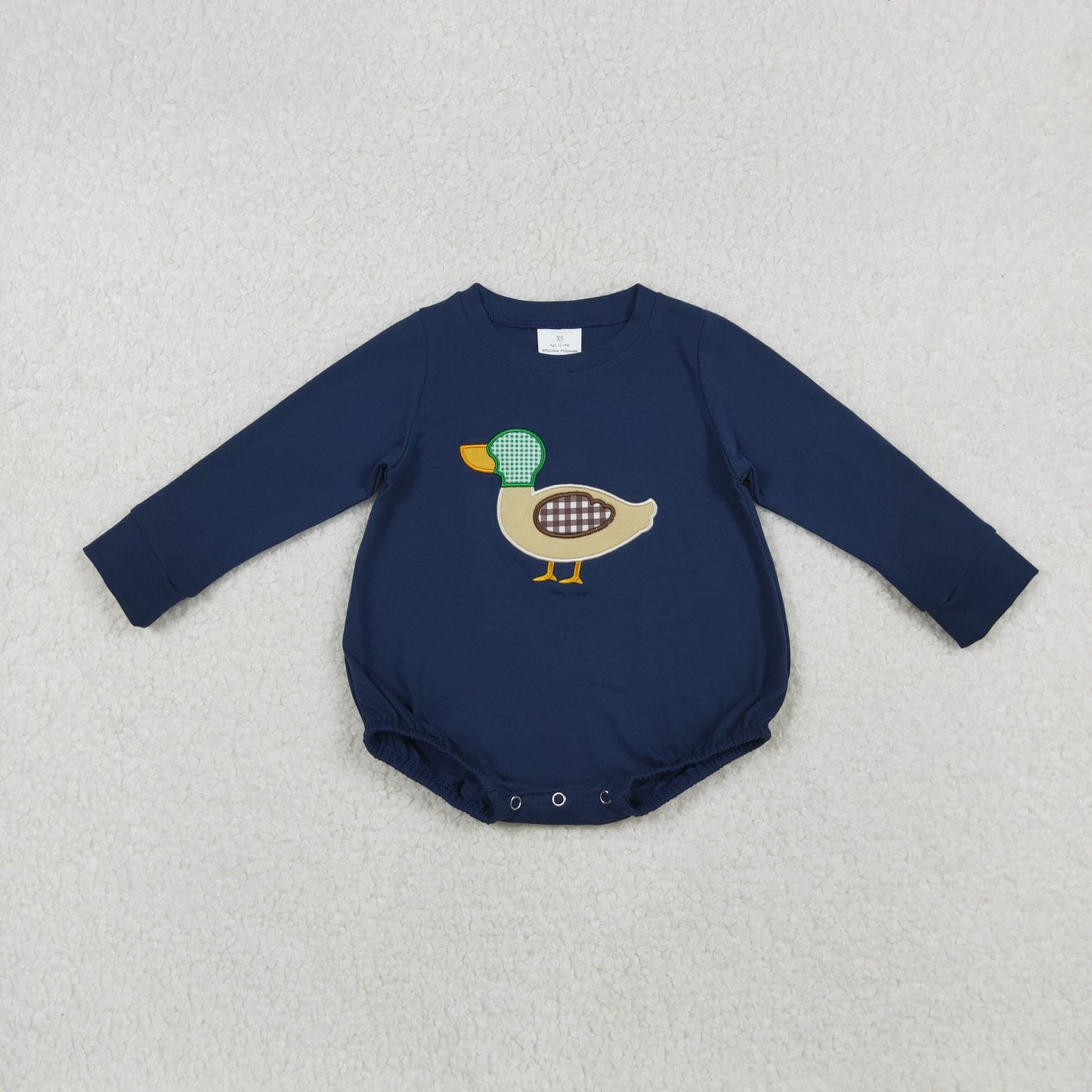 Baby Boys Mallard Duck Navy Romper