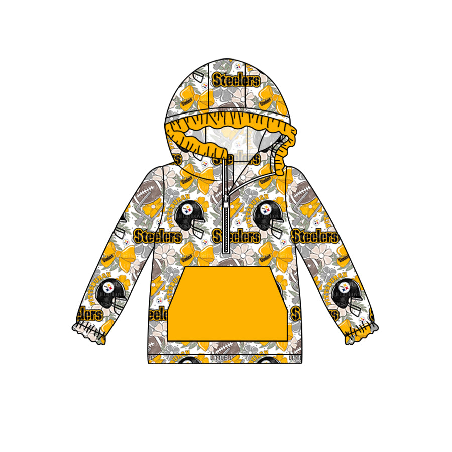 Baby Girls Sport Team Steelers Hoodie Top Preorder 3 MOQ