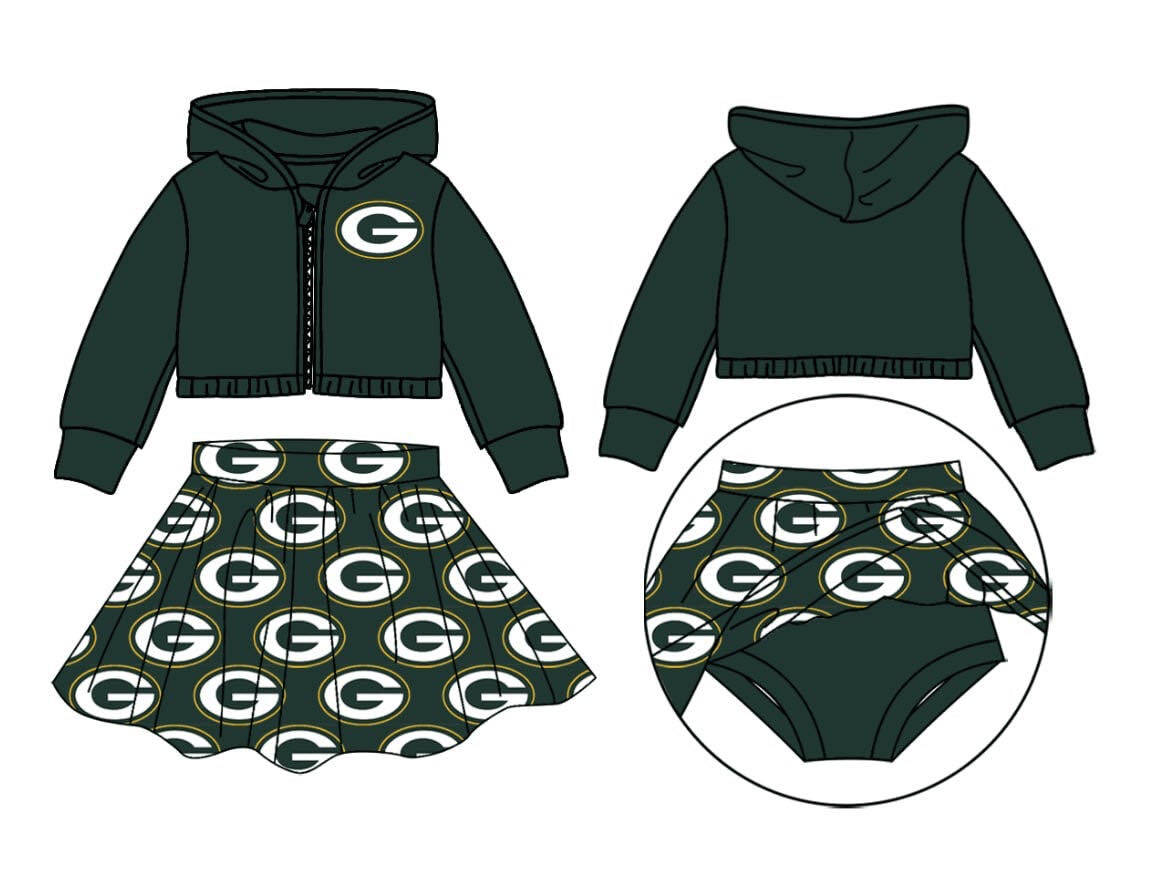 Baby Girls Sport Team Green Skirt Set Deadline Time : 20th October
