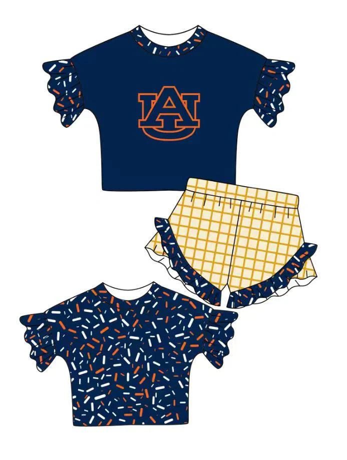 Preorder , 5 MOQ , Baby Girls Sport Team AU Top +Shorts Outfit