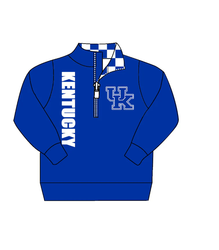 Preorder , 5 MOQ Baby Boys Sport Team UK Zip Pullover Top