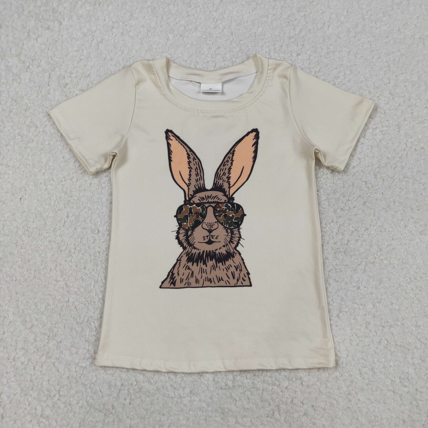 Baby Boys Camo Bunny Short Sleeve T-shirt Top