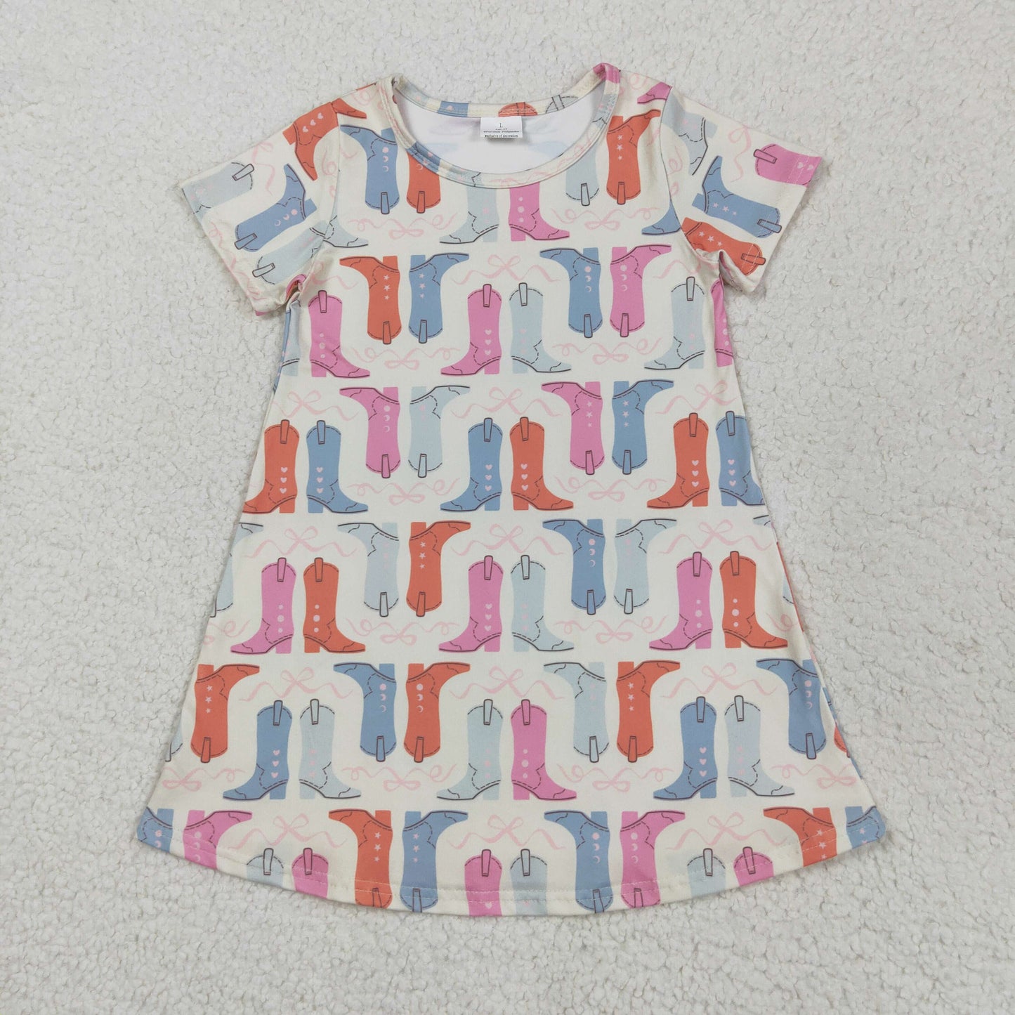 Baby Girls Boots Short Sleeve Dress