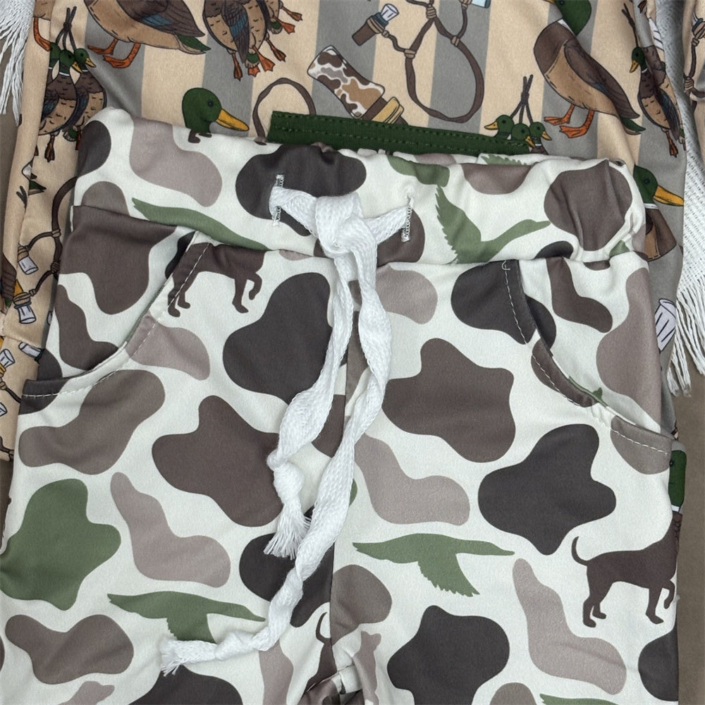 Baby Boys Hunting Duck Hoodie Top Jogger Outfit
