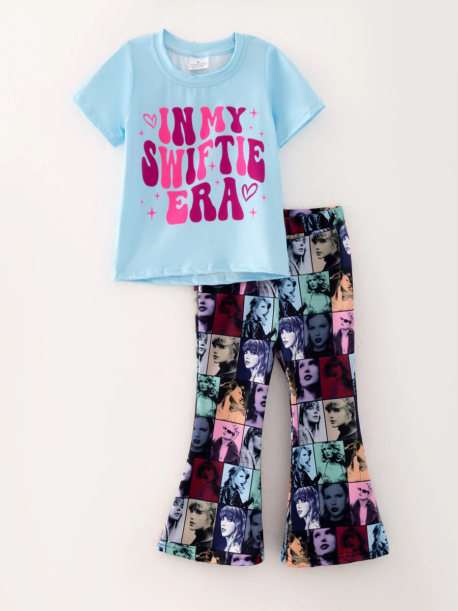 Baby Girls In My Swiftie Era Singer Bell Bottom Pants Outfit Preorder 5 MOQ