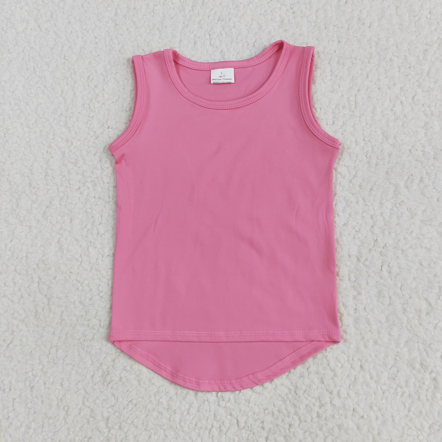 GT0983 Kids Girls Active Pink Tank Top Yoga