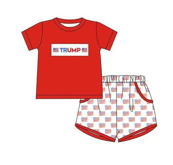 Baby Boys Trump Top and Shorts Set Preorder 5 MOQ