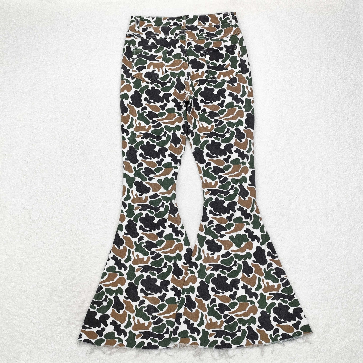 USA Shop Adult Women Camo Bell Bottom Denim pants