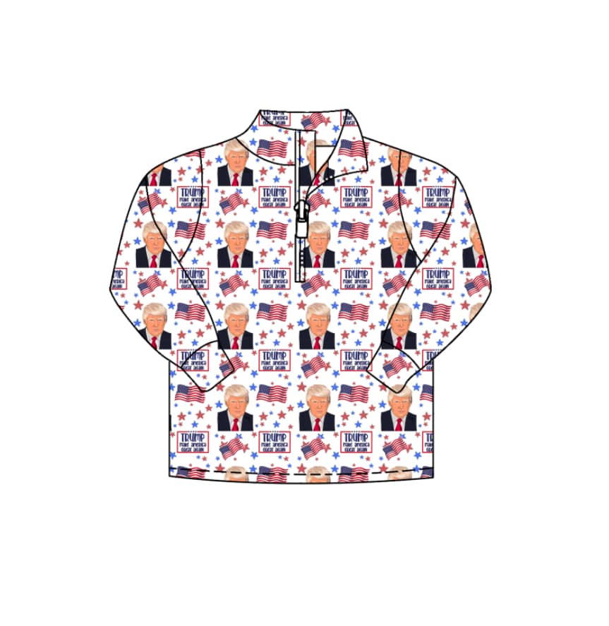 Baby Girls and Boys Trump Long Sleeve Pullover Shirt Top 5 MOQ