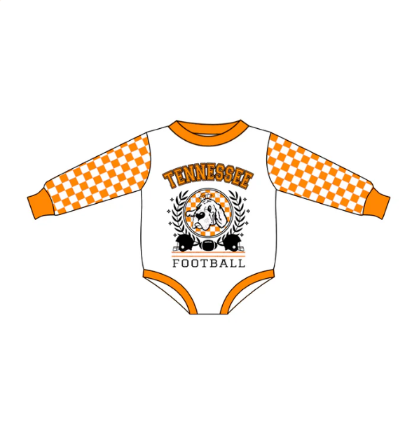 Baby Boys Footbal Team Tennessee Long Sleeve Romper ,Dealine Time : 30 th April