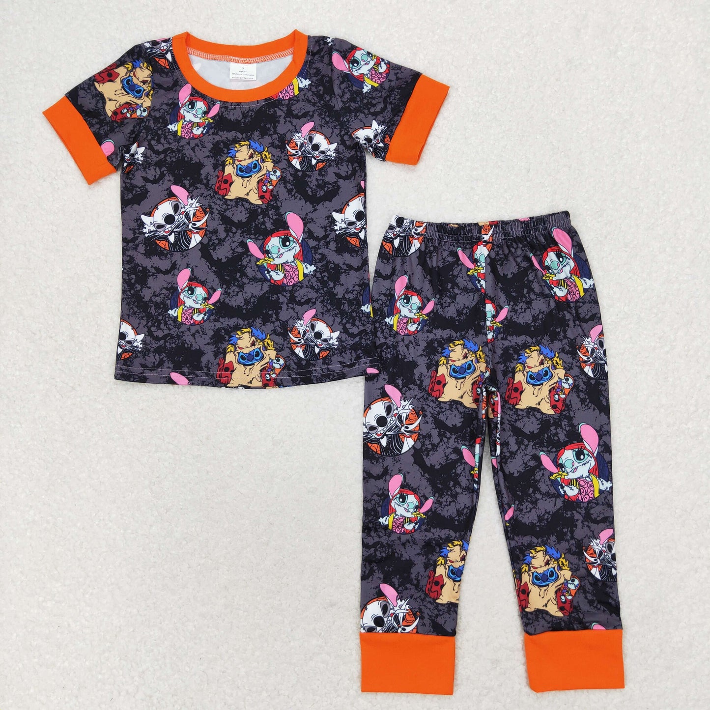 Baby Boys Halloween Cartoon Pants Pajama Set