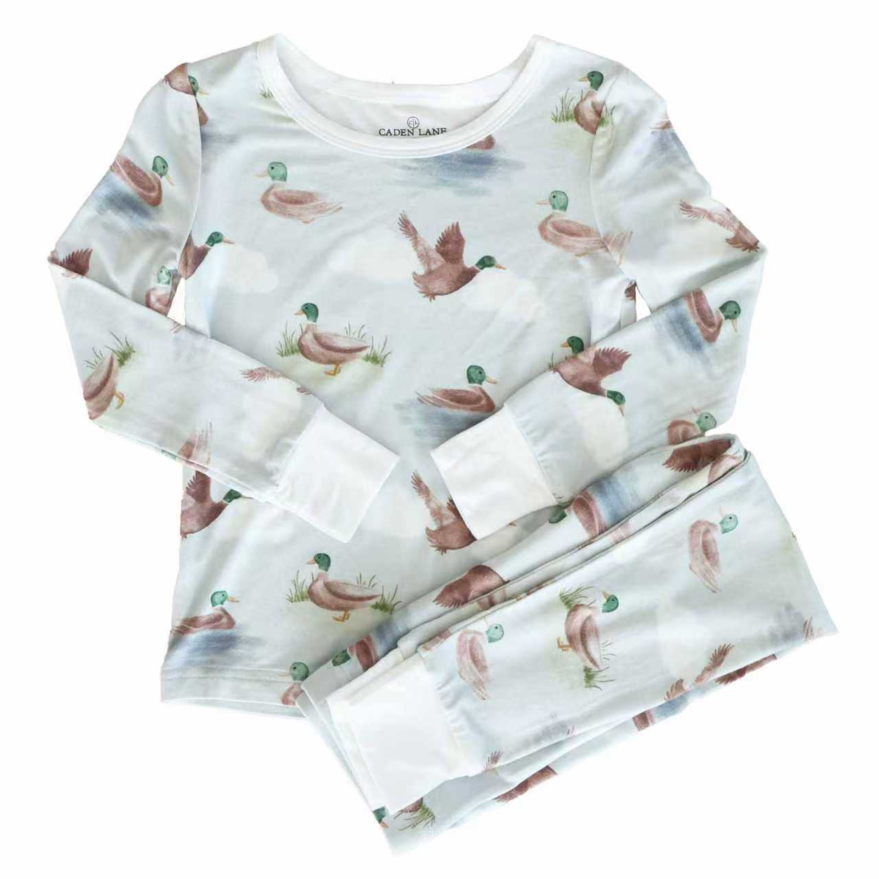 Preorder , 5 MOQ , Baby Boys mallard Duck Long Sleeve Pajama Set