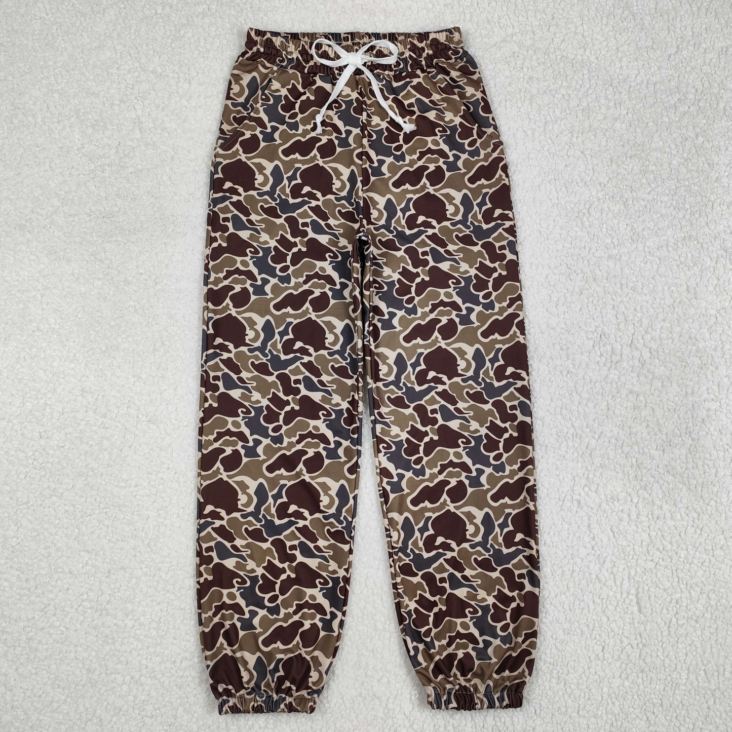Adult Women Brown Camo Pockets Pants