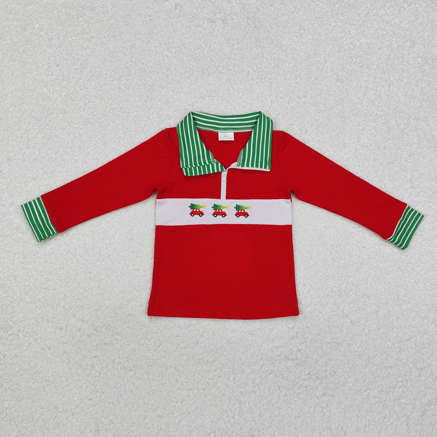 Baby Boys Christmas Tree Car Long Sleeve Sweatshirt