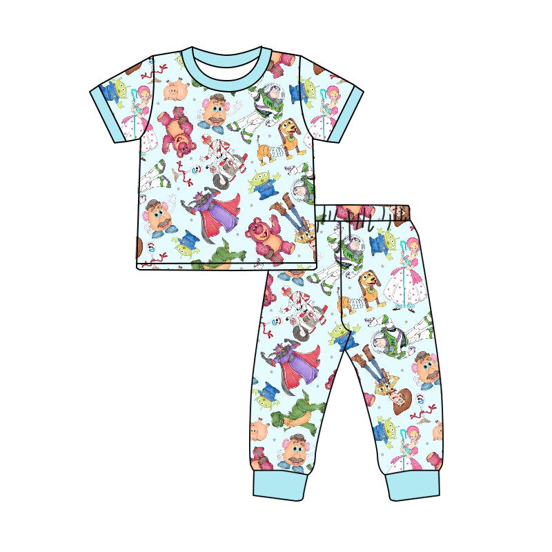 Baby Boys Bamboo Cartoon Toy Pajama Set Pre-order 3 MOQ