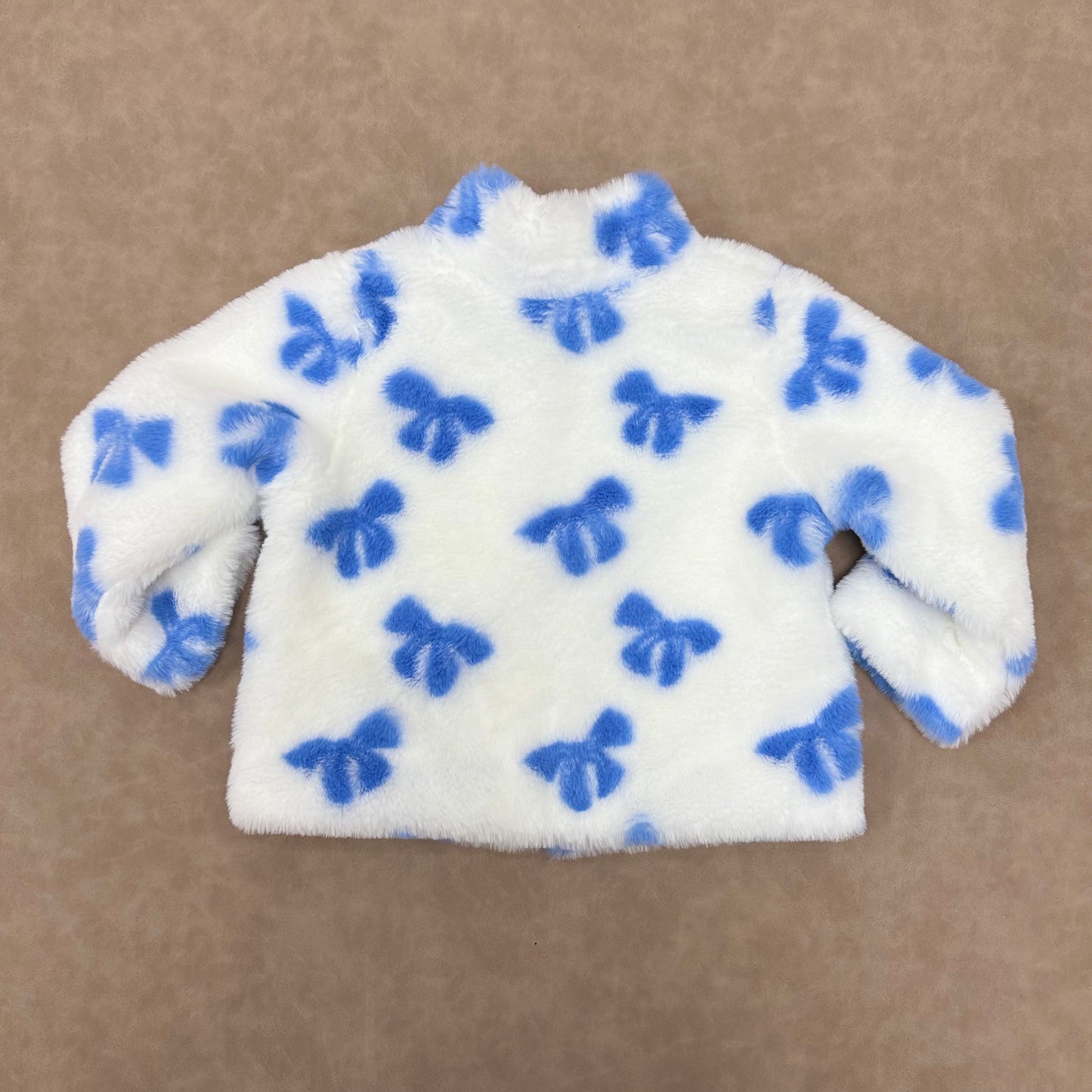 USA Shop Baby Girls Sibling Bows Polar Fleece Zip Jackets Cardigans