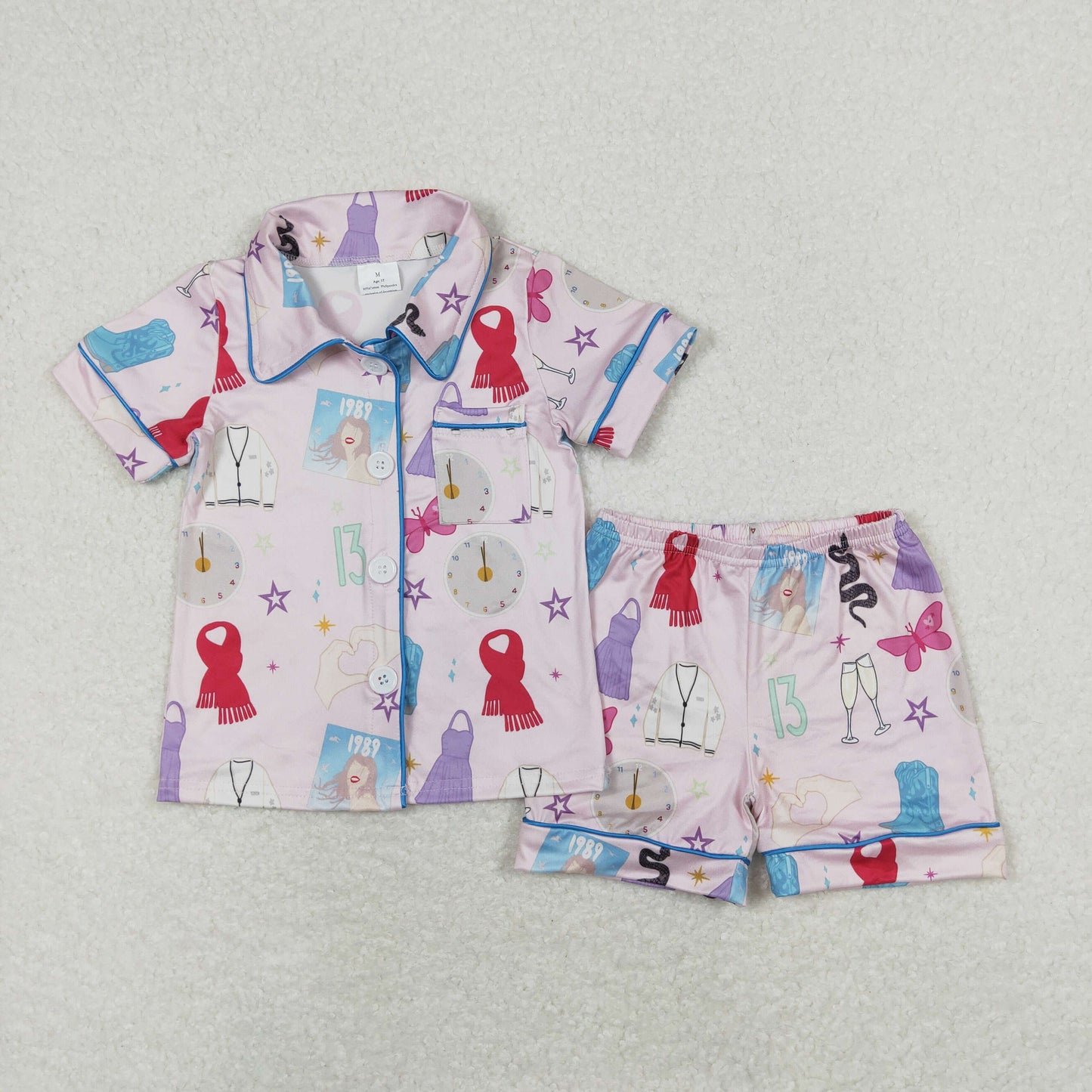 Baby Girls Summer Country Singer Shorts Pajama Set
