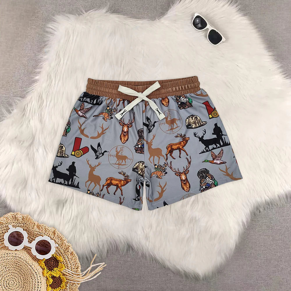 Summer Brother Kids Boys Western Cowboy Swim Trunks