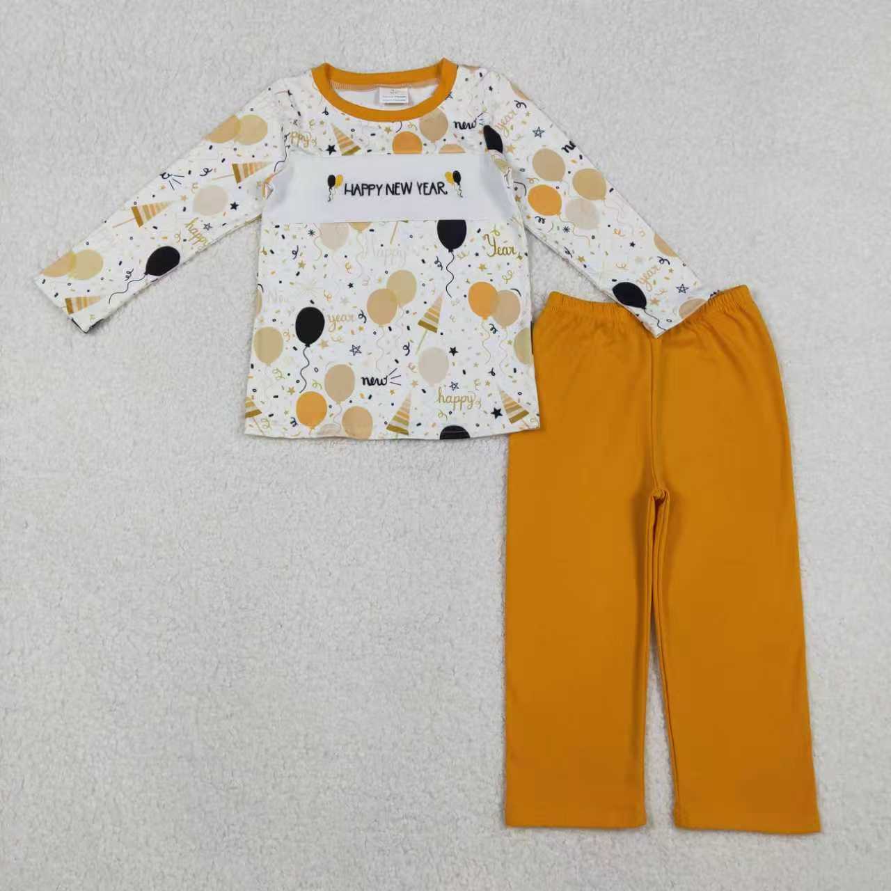 Sibling Baby Happy New Party Pants Set