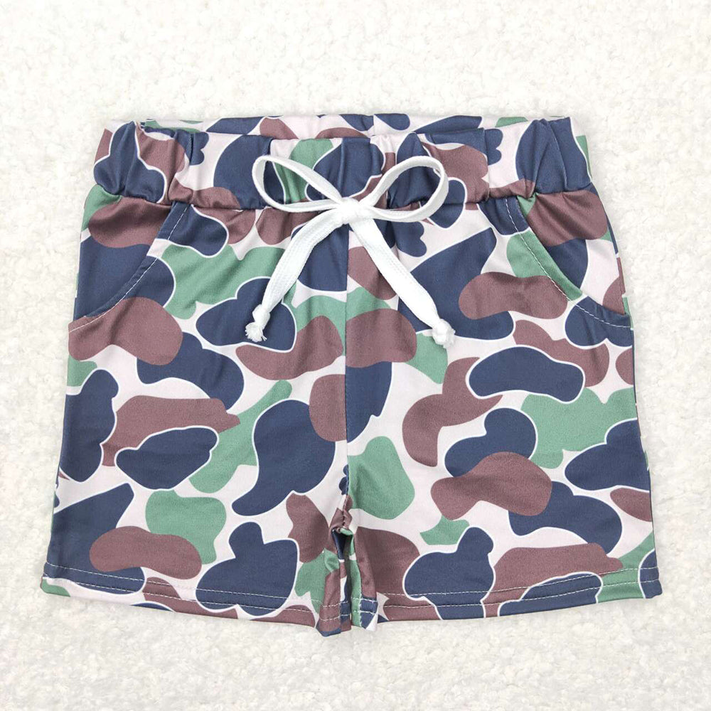 Baby Boys Olive Camo Western Pockets Short