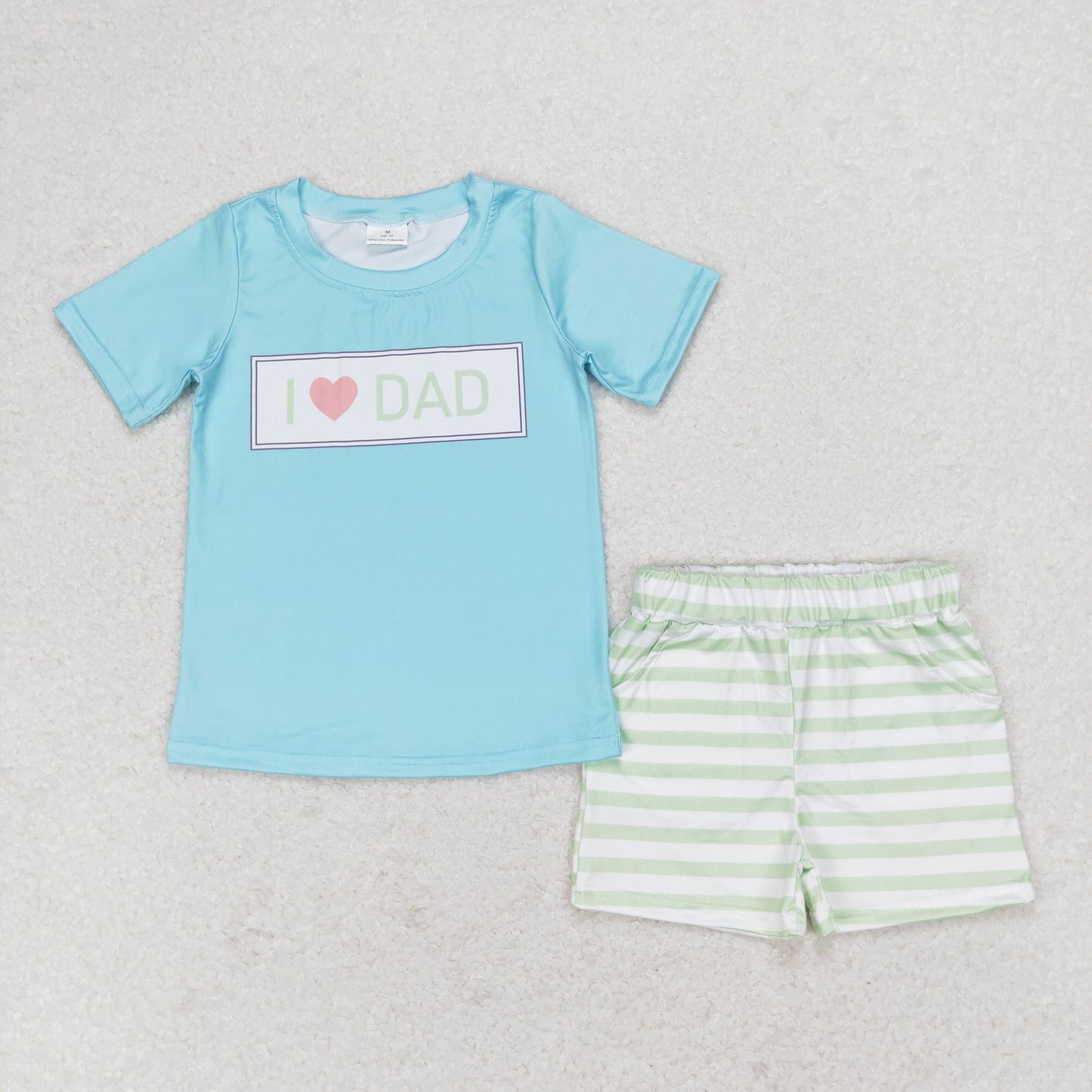 Baby Boys Summer I Love Dad Shorts Set